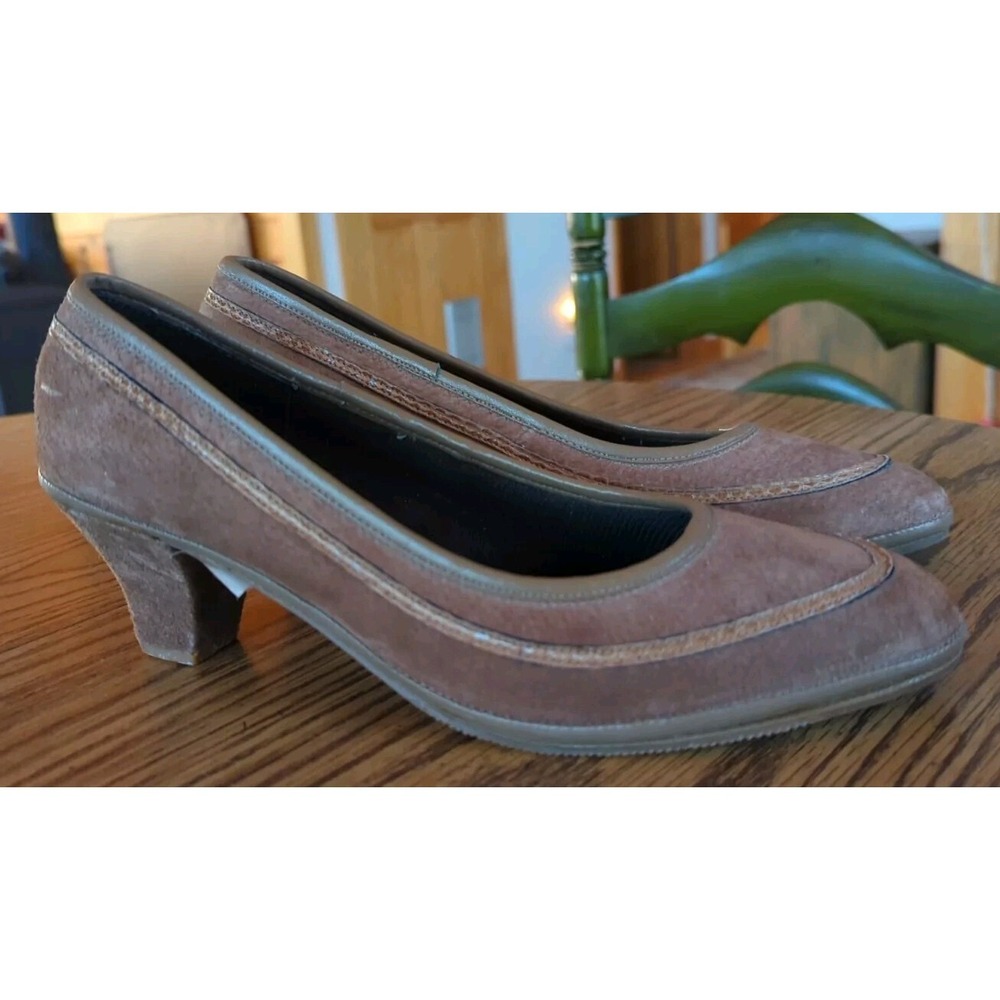 Vintage‎ Unused CORELLI Brown Tan Beautiful Dress Heels Shoes Size 7M